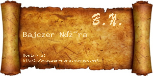 Bajczer Nóra névjegykártya