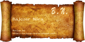 Bajczer Nóra névjegykártya